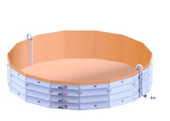 Roßbach rapid deployment container with mobile partition walls