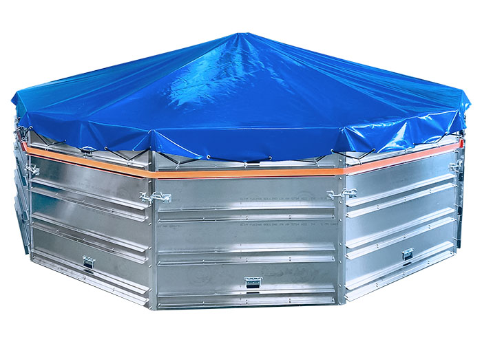 Rapid deployment container with roof